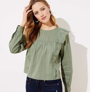 Loft - ruffle cropped blouse